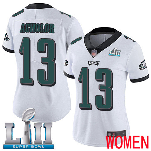 Women Philadelphia Eagles #13 Nelson Agholor White Vapor Untouchable NFL Jersey Limited Player Super Bowl